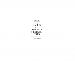 Thomas Clausen - Back To Basics - Front Cover
