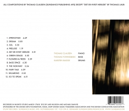 Thomas Clausen Trio - Sol - Back Cover