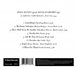 Nicolai Gromin & Doug Raney - There Will Never Be Another You - Back Cover