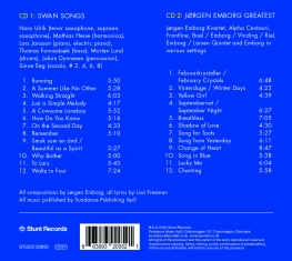 Jørgen Emborg - Swan Songs - Back Cover